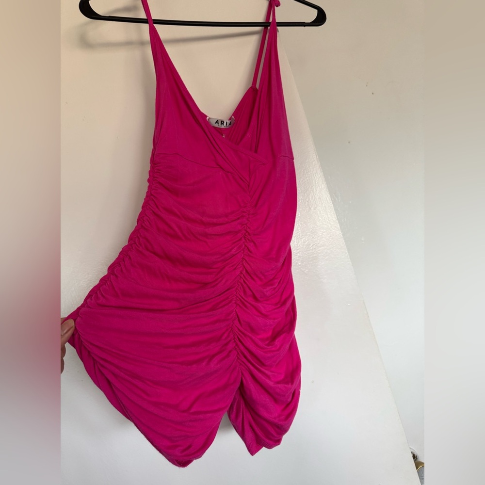 pink short jumpsuit